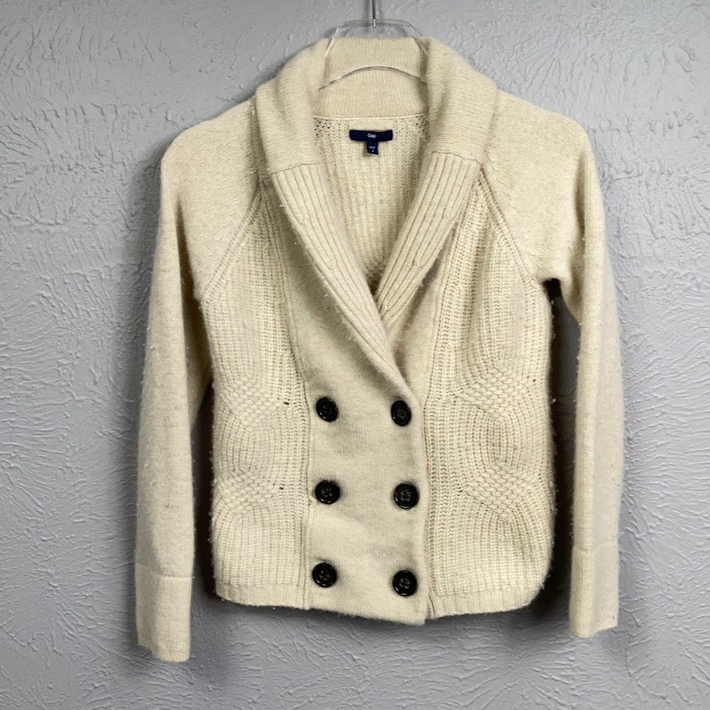 Gap Off White Button Front Cardigan Size Small